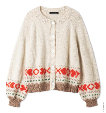 Anleitung Nr. 19233 Cardigan aus Natural Lama Chunky & Mohair di Gio