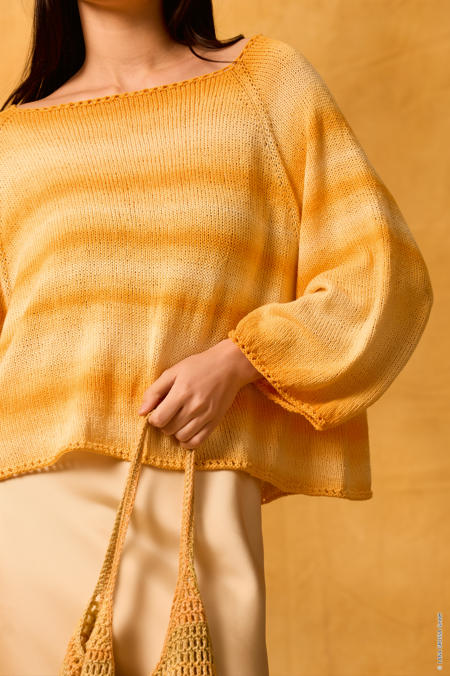 Anleitung Nr. 19639 Top-Down Raglan-Pullover aus Gomitolo Tono (Lana Grossa)