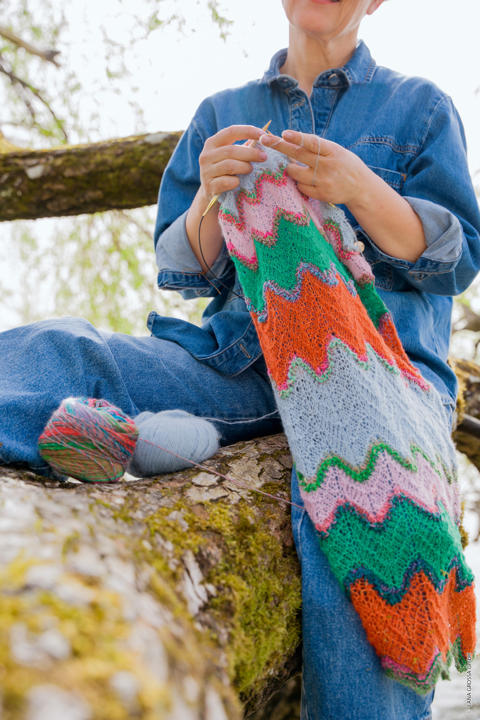 Anleitung Nr. 17605 Schal aus Colorissimo & Soffio