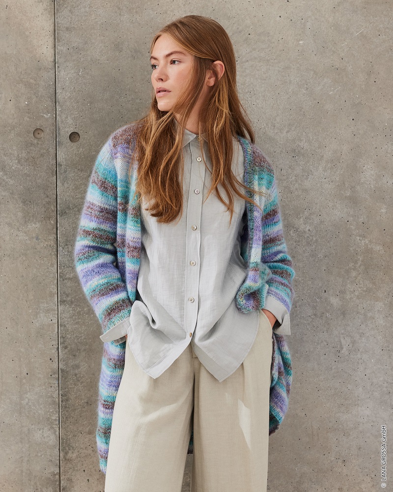 Anleitung Nr. 18254 Lange Jacke aus Gianna & Silkhair