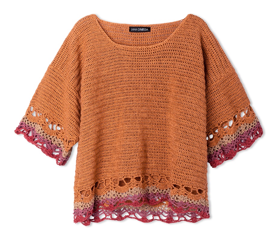 Anleitung Nr. 19548 Pullover im Ananasmuster aus Diversa (Lana Grossa)