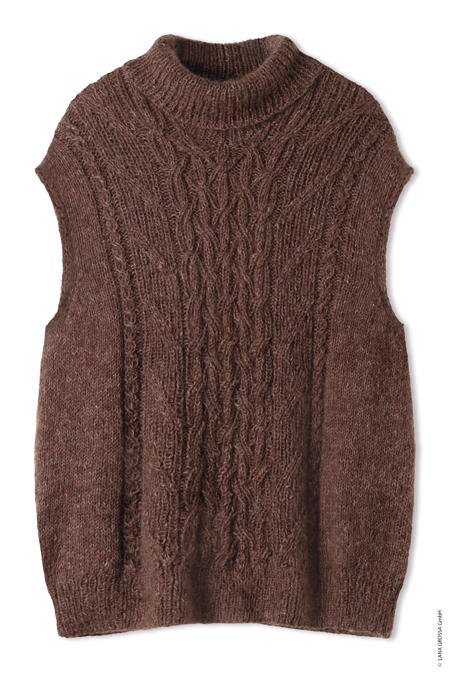 Anleitung Nr. 19213 Slipover aus Ecopuno & Natural Superkid Tweed