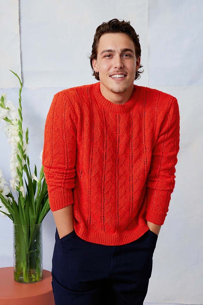 Anleitung Nr. 18385 Herrenpullover "Siro" aus Ananas (Lang Yarns)