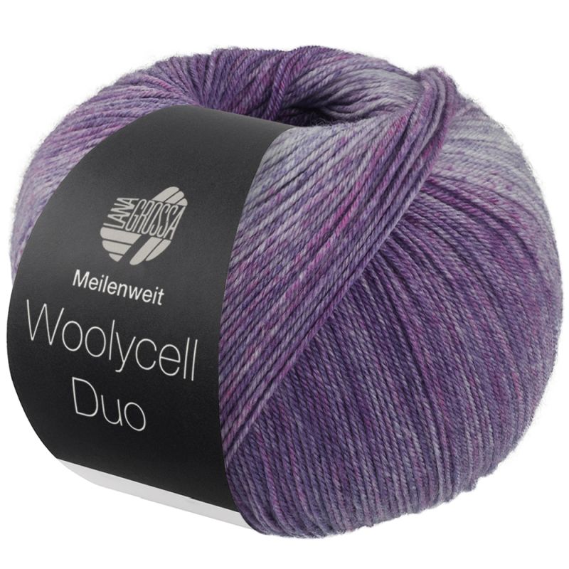 6004 Rot-/Grauviolett/Jeans (Woolycell Duo)