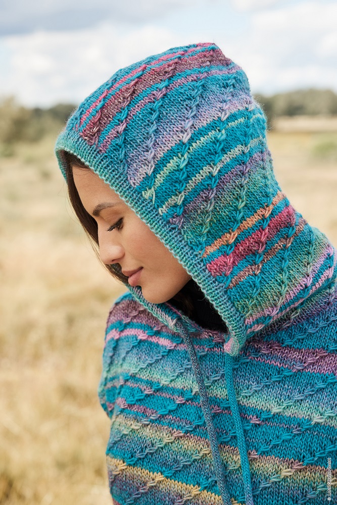 Anleitung Nr. 17899 Hoodie-Pullunder aus Gomitolo Magico