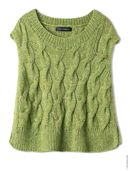 Anleitung Nr. 19244 Zopfpullunder aus Natural Alpaca Pelo & Natural Superkid Tweed