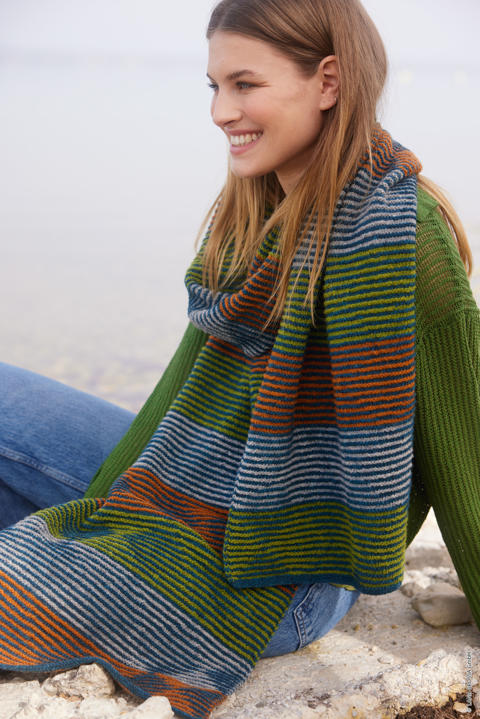 Anleitung Nr. 17600 Schal aus Cashmere 16 fine