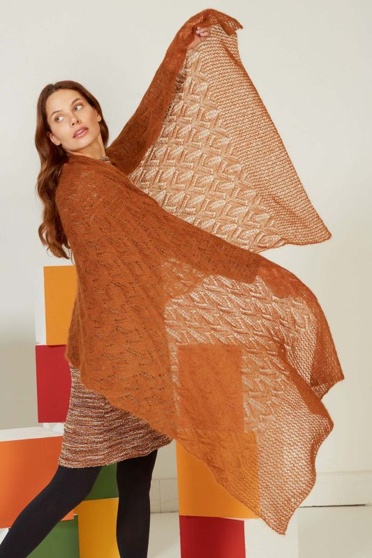 Anleitung Nr. 18210 Stola aus Lace Lame (Lang Yarns)