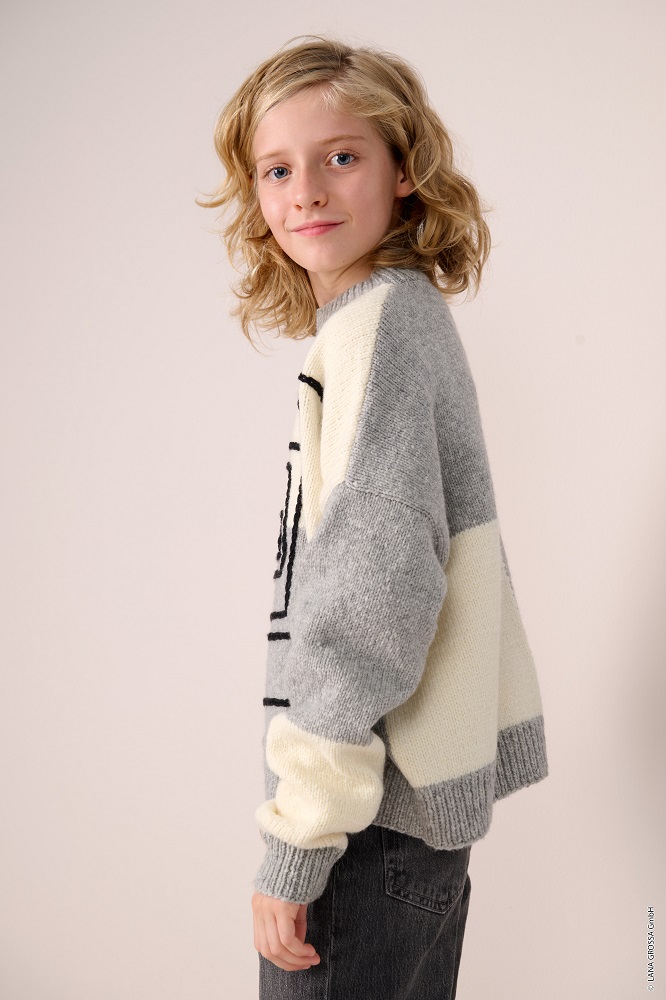 Anleitung Nr. 18117 Karo-Pullover aus Cool Merino