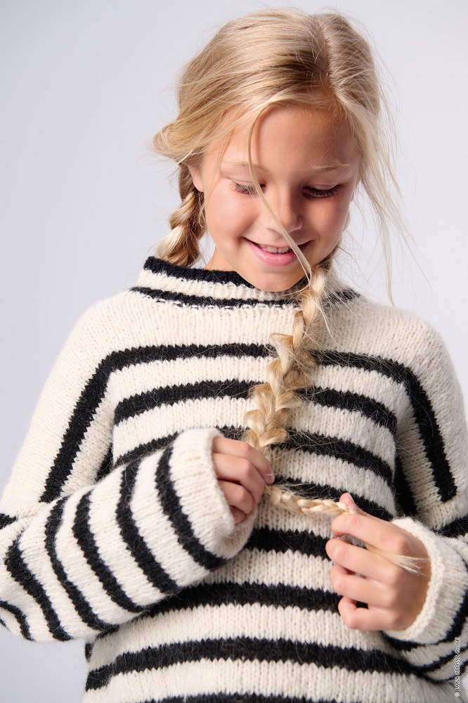 Anleitung Nr. 18119 Streifen-Pullover aus Airy