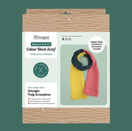 Colourblock Schal - Strickkit für Anfänger (Scheepjes)