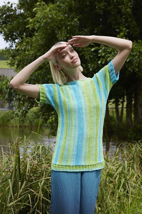 Anleitung Nr. 18337 Kurzarmpullover "Nature Walk" aus Glow (Lang Yarns)