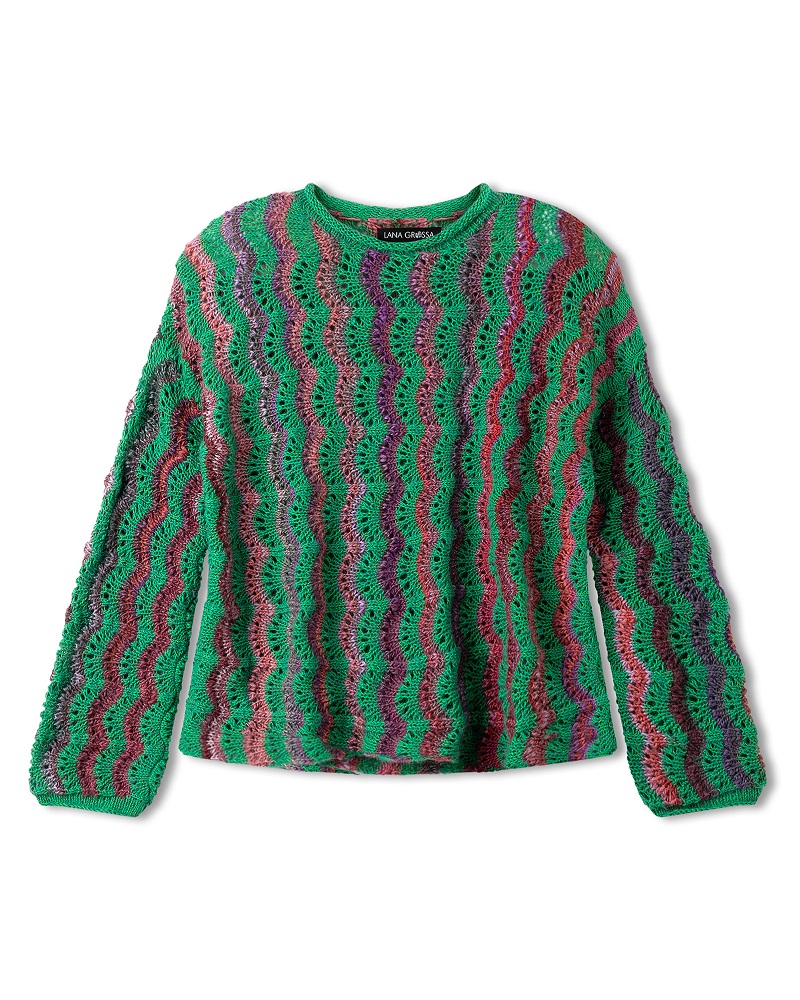 Anleitung Nr. 18098 Pullover quergestrickt aus Colorissimo & Ecopuno