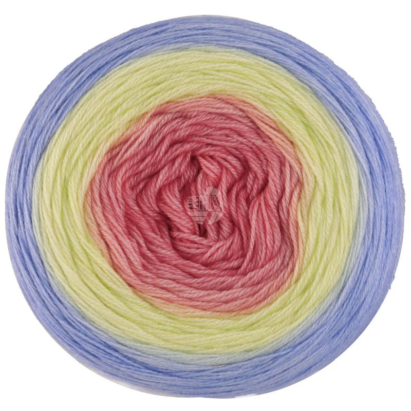 14 Lachs/Zitrusgelb/Hellgrau/Hellblau (Merino Lace Aquarell)