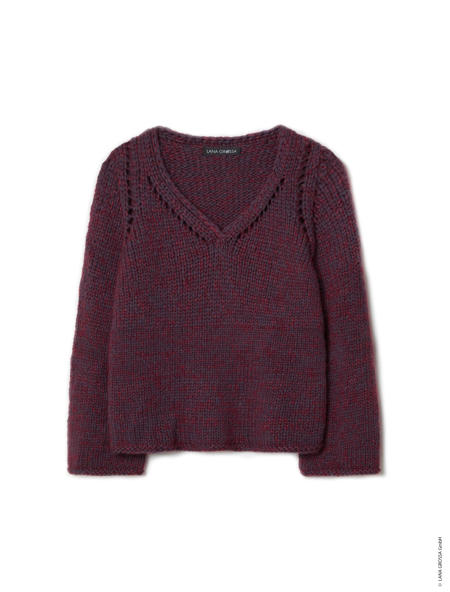 Anleitung Nr. 19037 V-Pullover aus Winter Softness & Silkhair