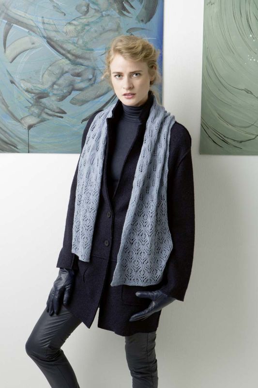 Anleitung Nr. 18558 Schal aus Cashmere Lace (Lang Yarns)