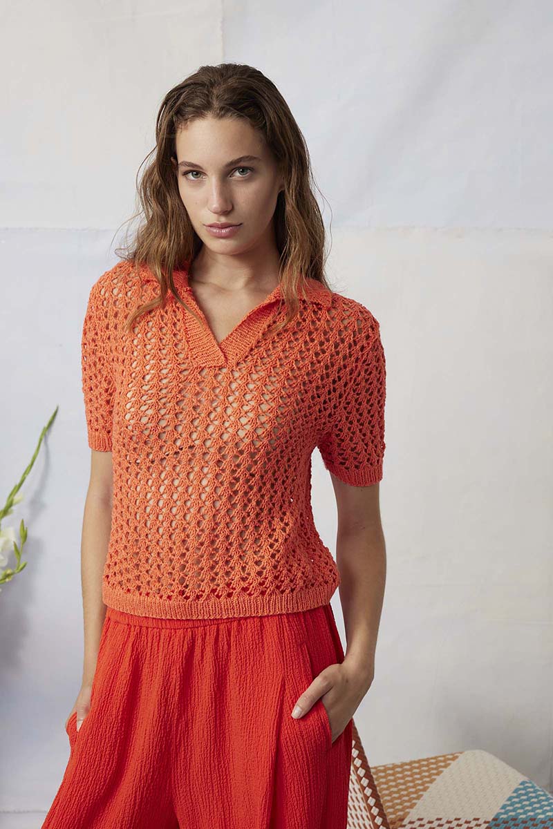 Anleitung Nr. 18382 Kurzarmpullover "Ankea" aus Ananas (Lang Yarns)