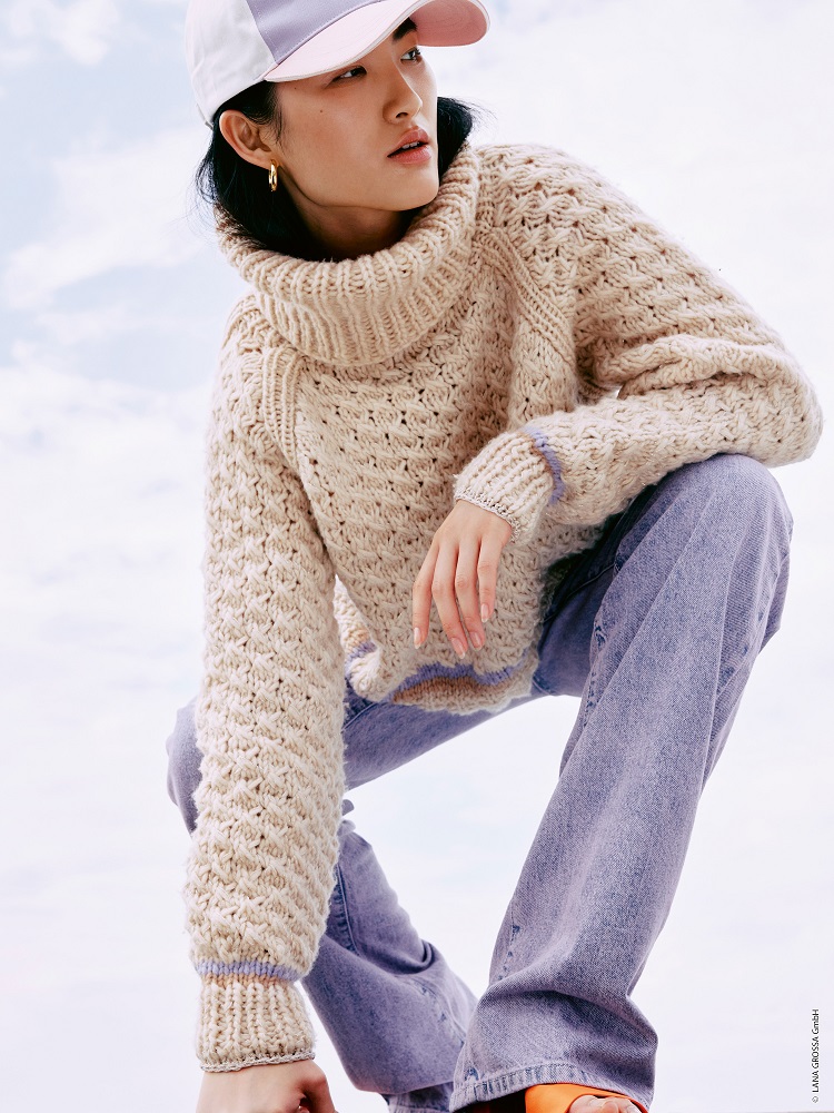 Anleitung Nr. 18292 Pullover aus Lala Berlin Lovely Cotton & Brillino