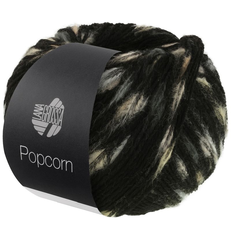 08 Schwarz/Rohweiß/Beige (Popcorn)