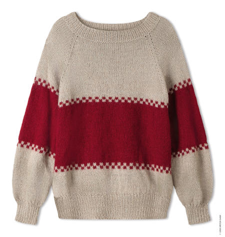Anleitung Nr. 19234 Raglan-Pullover aus Natural Lama Fine & Silkhair