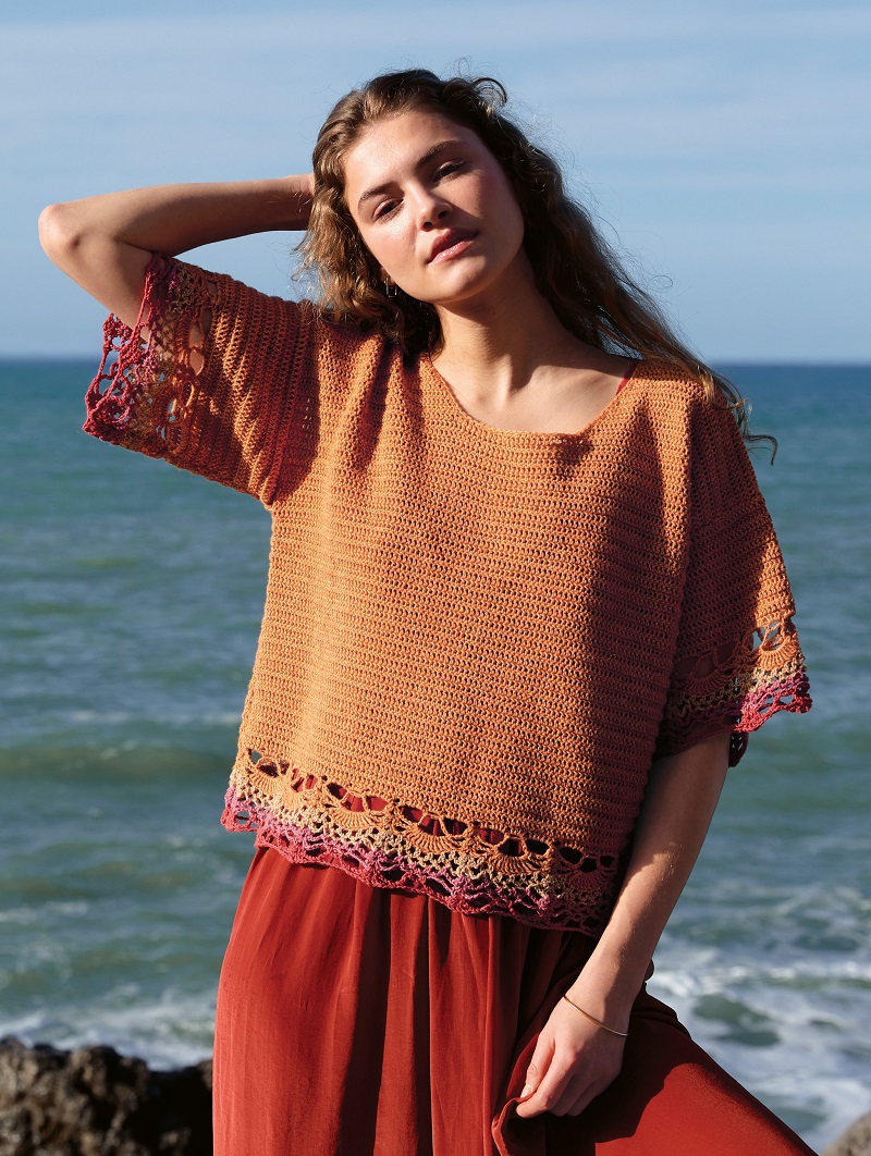 Anleitung Nr. 19548 Pullover im Ananasmuster aus Diversa (Lana Grossa)
