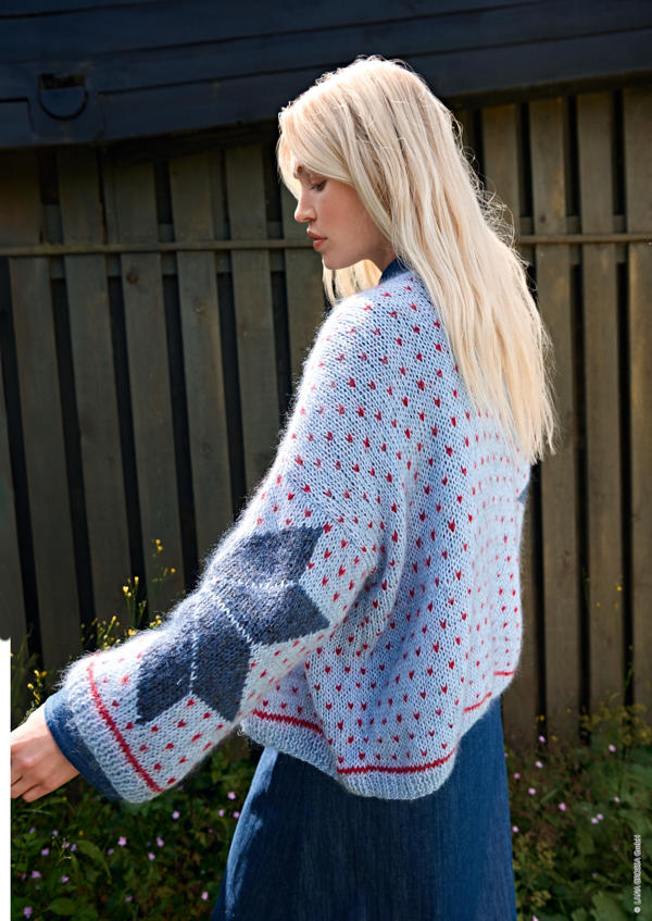 Anleitung Nr. 17867 Jacquard-Cardigan Ecopuno & Silkhair
