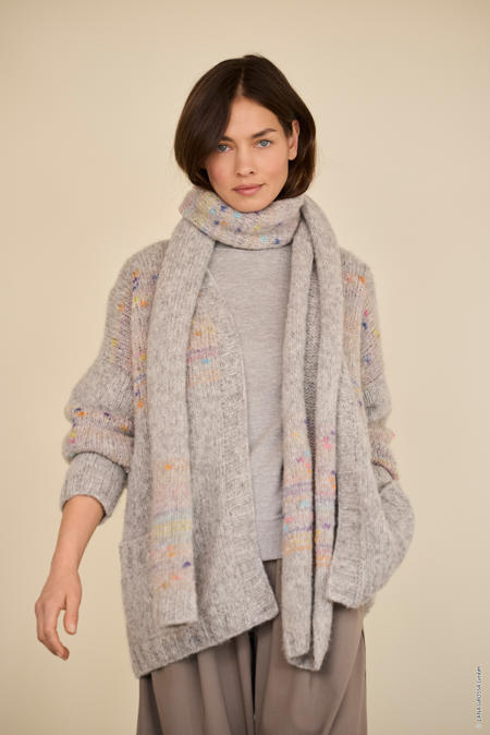 Anleitung Nr. 18935 Cardigan aus Alpaca Air II & Cassata