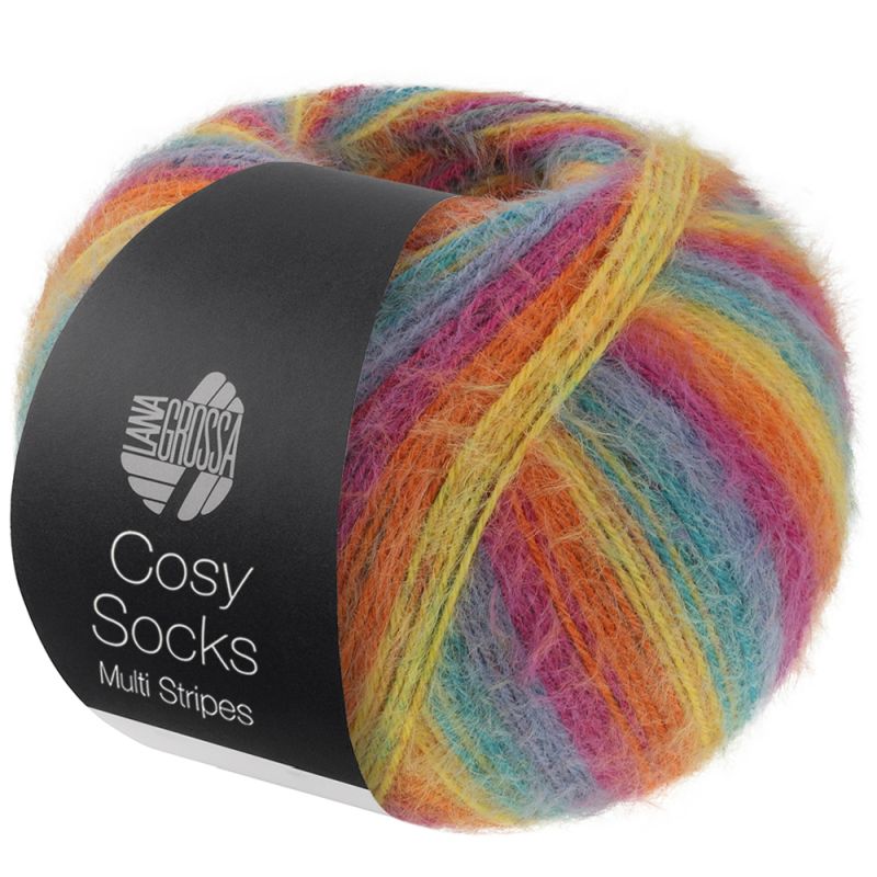 Cosy Socks Multi Stripes (Lana Grossa)
