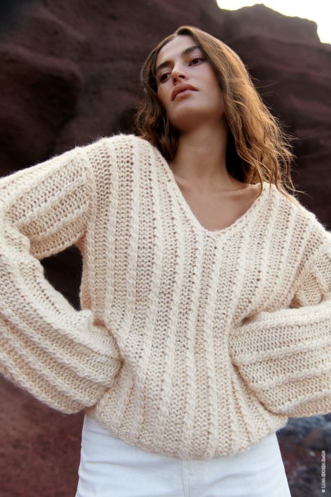 Anleitung Nr. 17313 Zopfpullover aus Setasuri & Ecopuno