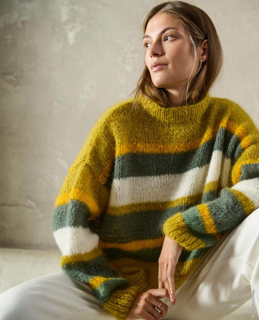 Anleitung Nr. 18046 Pullover aus Mohair Moda & Alpaca Air