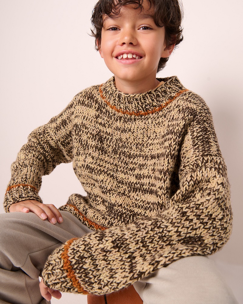 Anleitung Nr. 18110 Melierter Pullover aus Ecopuno, Cool Merino & Cool Merino Big