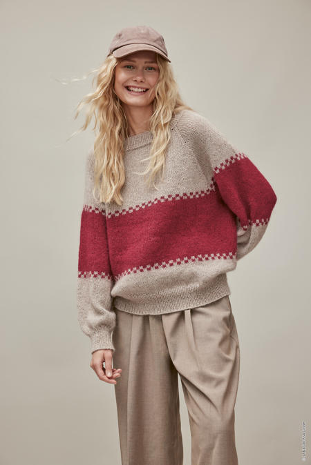 Anleitung Nr. 19234 Raglan-Pullover aus Natural Lama Fine & Silkhair