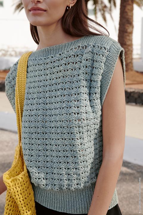 Anleitung Nr. 16772 Häkel-Top aus Cotton Melange