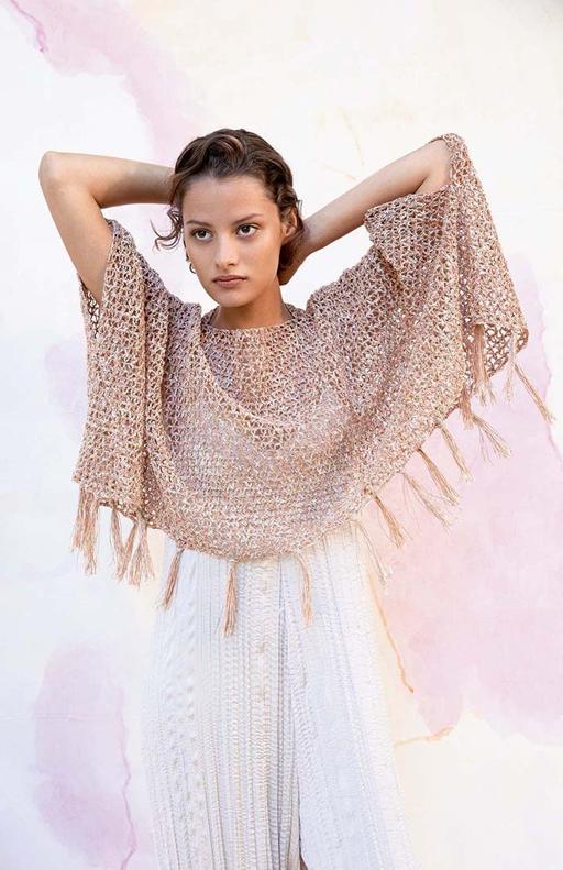 Anleitung Nr. 18472 Poncho aus Celeste (Lang Yarns)