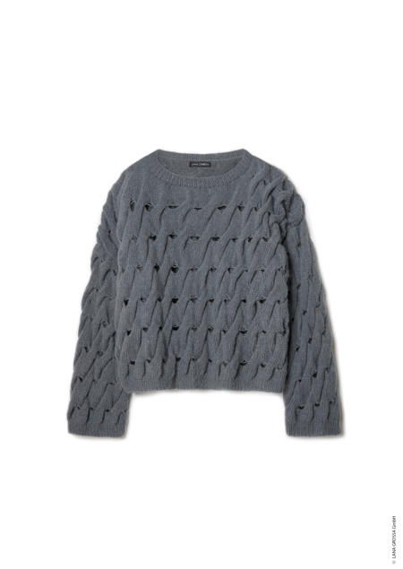 Anleitung Nr. 19071 Zopfmuster-Pullover aus Nebbia