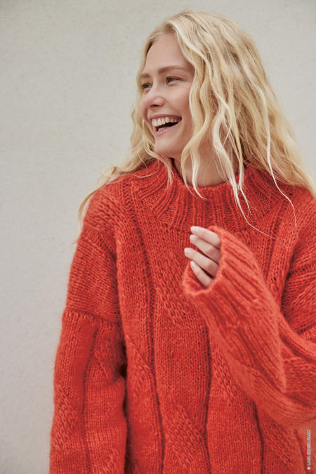 Anleitung Nr. 19228 Oversized Pullover aus Mohair di Gio