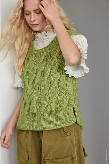 Anleitung Nr. 19244 Zopfpullunder aus Natural Alpaca Pelo & Natural Superkid Tweed