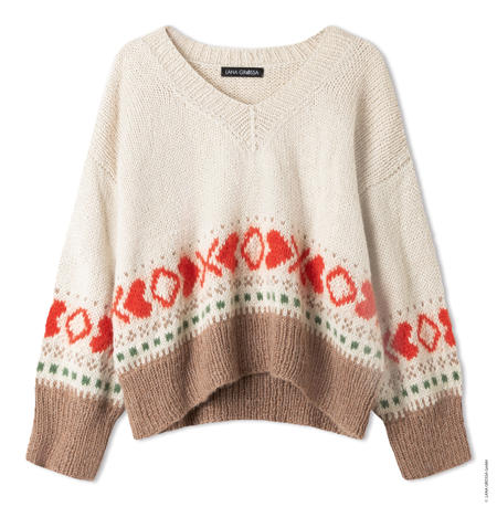 Anleitung Nr. 19232 Pullover aus Natural Lama Chunky & Mohair di Gio