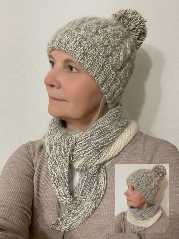 Set Mütze und Tuchschal "Winterharmonie" by Mützen Liesel