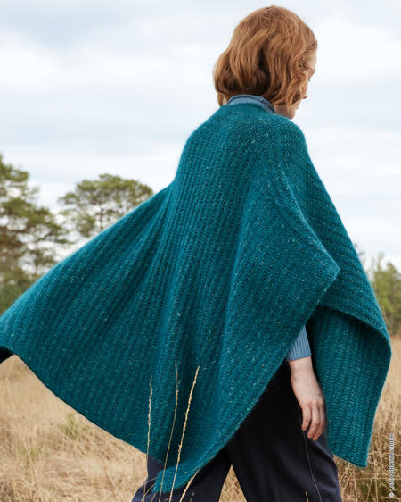 Anleitung Nr. 18787 Poncho aus Cashmere 16 Fine & Natural Superkid Tweed