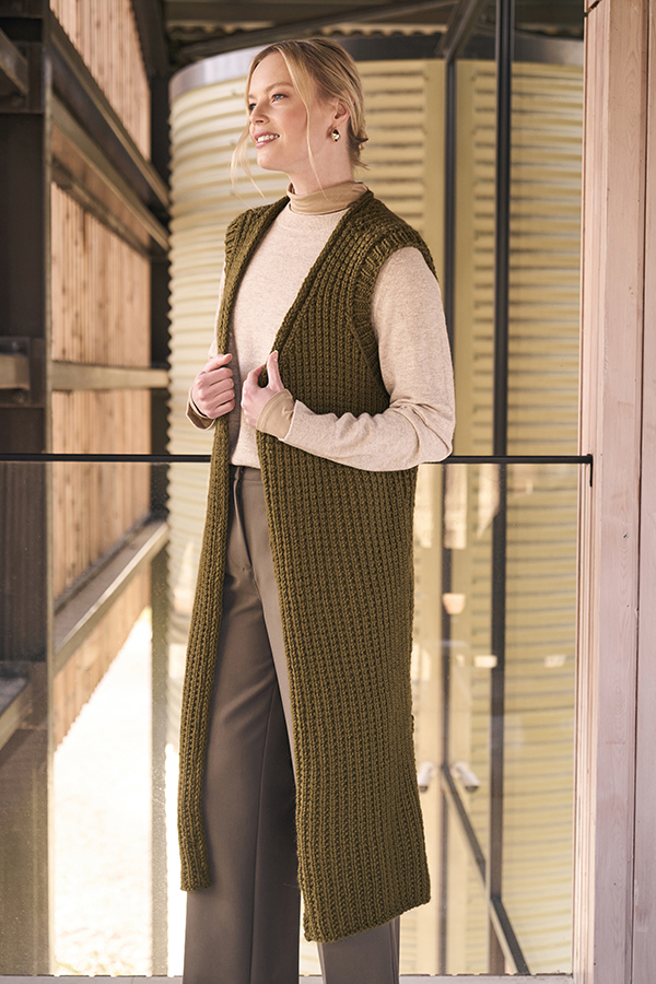 Anleitung Nr. 18669  Weste "Southwold" aus Chunky Wool  (Rowan)