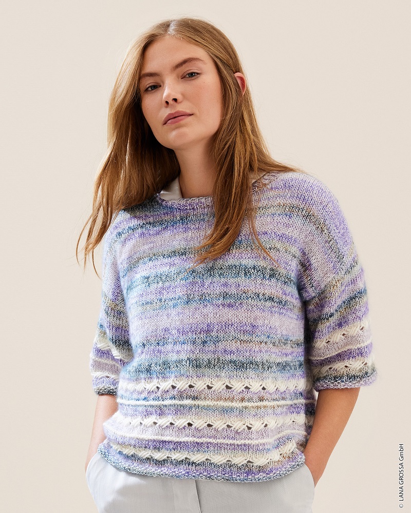 Anleitung Nr. 18252 Pullover aus Ecopuno, Cottonhair & Summer Softness