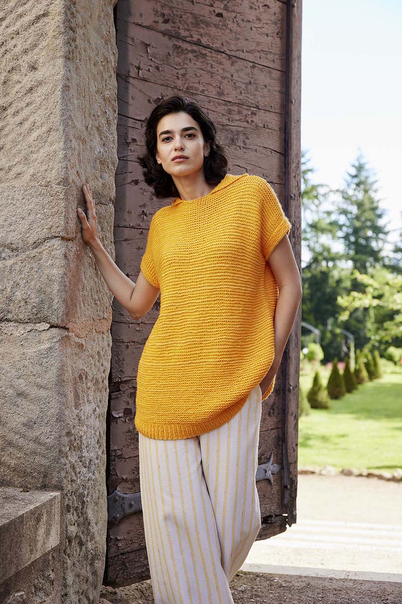 Anleitung Nr. 18336 Pullover mit Kapuze "Castle Keep" aus Glow (Lang Yarns)