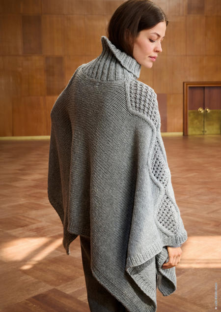 Anleitung Nr. 19166 Poncho aus Cool Merino Big & Glamour