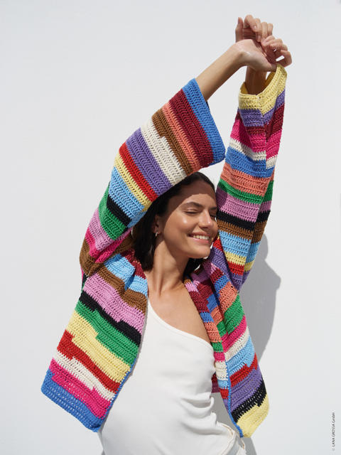 Anleitung Nr. 17514 Cardigan aus Cotone & Elastico
