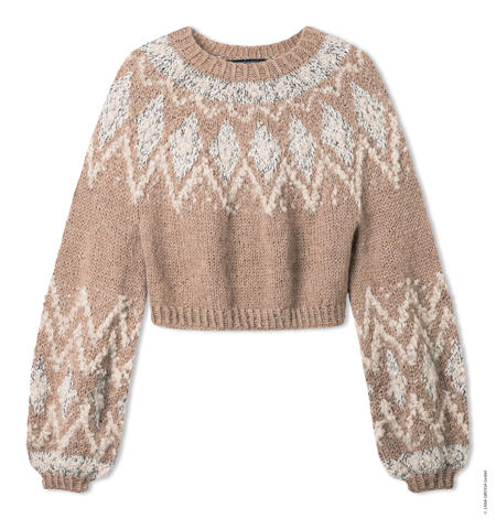 Anleitung Nr. 19214 Cropped-Pullover aus Natural Lama Chunky, Orsetto & Glamour