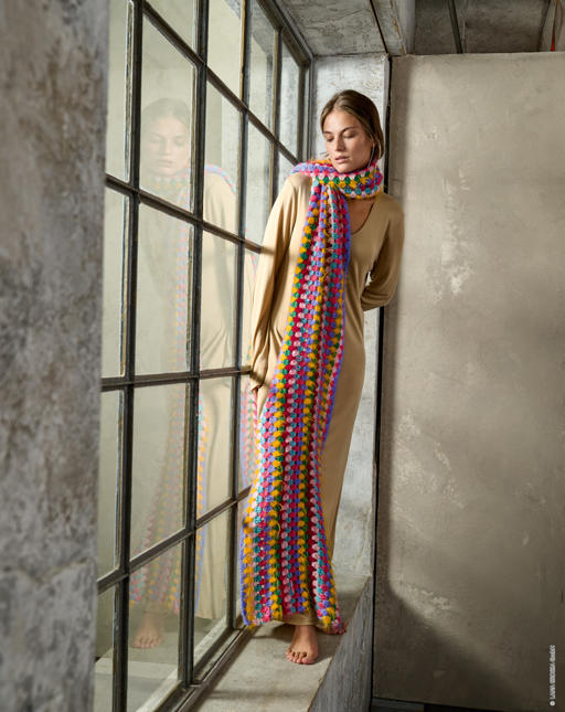 Anleitung Nr. 18055 Häkelschal aus Basta, Alpaca Air & Cool Merino Big