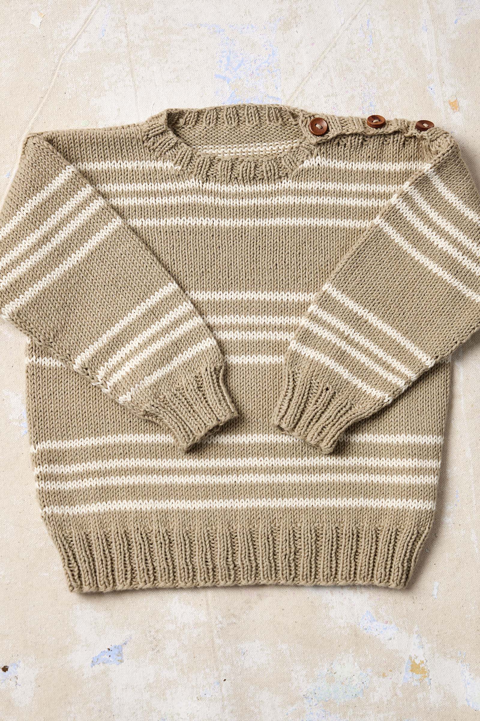 Anleitung Nr. 18604 Baby-Pullover aus Baby Cotton Naturally Colered (Lang Yarns)