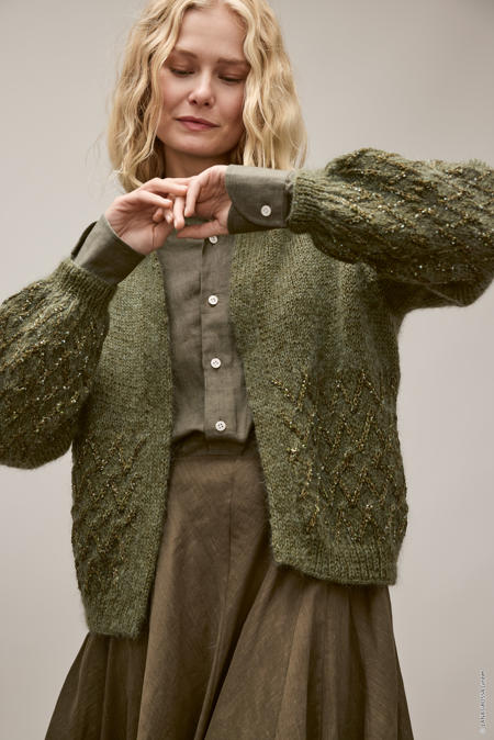 Anleitung Nr. 19240 Cardigan aus Natural Lama Fine, Silkhair & Glamour