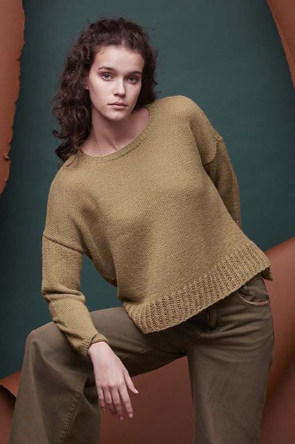 Anleitung Nr. 18837 Pullover "Amber" aus Baby Alpaca (Lang Yarns)
